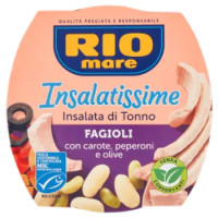 Rio Mare Insalatissime Insalata Di Tonno Fagioli Con Carote, Peperoni e Olive 160 g