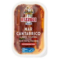 Rizzoli Filetti Di Alici Del Mar Cantabrico a Bassa Salatura Peperoncino 40 g