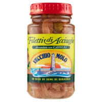 Vecchio Molo Filetti Di Acciughe Arrotolate Con Capperi In Olio Di Semi Di Girasole 140 g
