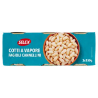 Selex Fagioli Cannellini Cotti a Vapore 3x150 g