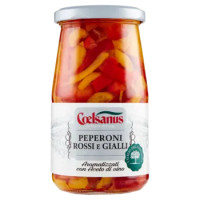 Coelsanus Peperoni Rossi e Gialli Aromatizzati Con Aceto Di Vino 350 g