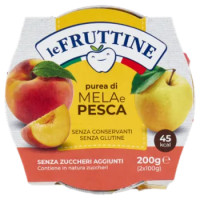 Le Fruttine Purea Di Mela e Pesca 2 x 100 g