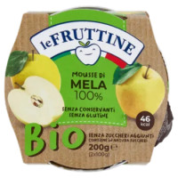 Le Fruttine Bio Mousse Di Mela 100% 2 x 100 g