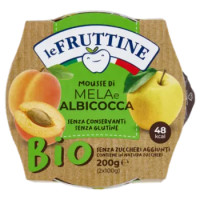 Le Fruttine Bio Mousse Di Mela e Albicocca 2 x 100 g