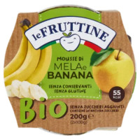 Le Fruttine Bio Mousse Di Mela e Banana 2 x 100 g