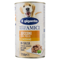 IL GIGANTE Piccoli Grandi Amici Bocconi Con Pollo e Tacchino In Salsa 1250 g