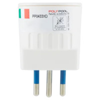 Selex Adattatore Semplice Spina 16A + 1 Presa Tedesca Bianco