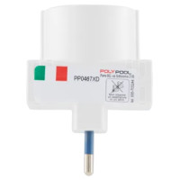 Selex Adattatore Pluristandard Spina 10A + 2 Prese 10A(Ita) + 1 Presa Tedesca Bianco