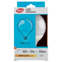 Selex Lampadina Led Sfera E27 15W Luce Calda