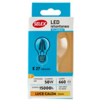 Selex Lampadina Led Goccia E27 6W Luce Calda