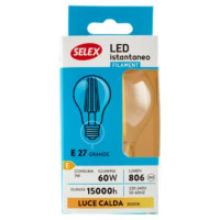 Selex Lampadina Led Goccia E27 7W Luce Calda