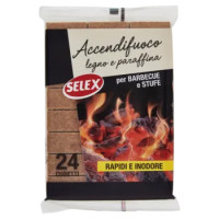Selex Accendifuoco Cubetti Ecologico e Inodore 24 Pezzi