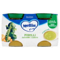 MELLIN Piselli, Zucchine e Carote Omogeneizzato 2 x 130 g