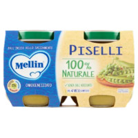 Mellin Piselli 100% Naturale Omogeneizzato 2 x 125 g