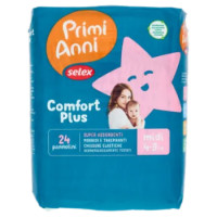 Selex Primi Anni Pannolini Per Bambini Dry Comfort Midi 4-9 Kg 24 Pezzi