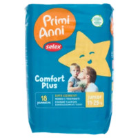Selex Primi Anni Pannolini Per Bambini Dry Comfort Junior 11-25 Kg 18 Pezzi