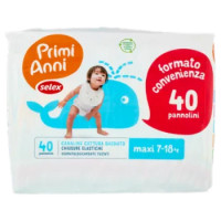 Selex Primi Anni Pannolini Per Bambini Maxi 7-18 Kg 2x20 Pezzi