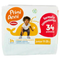 Selex Primi Anni Pannolini Per Bambini Junior 11-25 Kg 2x17 Pezzi