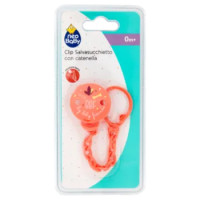 Neo Baby Clip Salvasucchietto Con Catenella 0m+ Dino Arancio