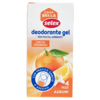 Selex Casa Bella Deodorante Per Piccoli Ambienti Gel Agrumi 4 Pezzi