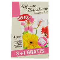 Selex Profuma Biancheria Bouquet Di Fiori 4 Pezzi