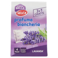 Selex Casa Bella Profuma Biancheria Lavanda 4 Pezzi