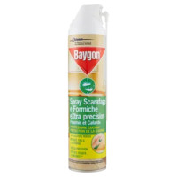 Baygon Spray Extra Precision, Insetticida Contro Scarafaggi e Formiche, 1 Confezione Da 400 Ml
