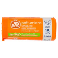 My Sac Pattumiera Standard Profumazione Pesca 52x68 Sacchi 15 Pz