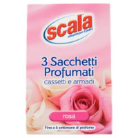 Scala Sacchetti Profumati Cassetti e Armadi Rosa 3 x 7 g
