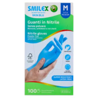 Smilex Skin Blu Guanti In Nitrile M 7/7,5 Medium 100 Pz