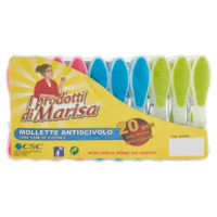 I Prodotti Di Marisa Mollette Antiscivolo Con Molla Antiruggine 20 Pz