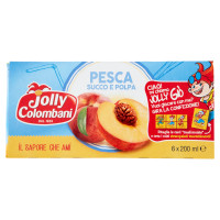 Jolly Colombani Pesca Succo e Polpa 6 x 200 Ml