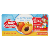 Jolly Colombani Albicocca Mix Succo e Polpa 6 x 200 Ml
