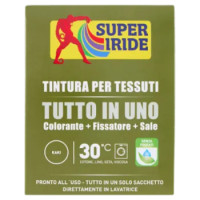 Super-Iride Tintura Per Tessuti Tutto In Uno Colorante + Fissatore + Sale Kaki 350 g