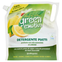 Green Emotion Ecoricarica Detergente Piatti Profumo Con Olio Essenziale Di Limone 1000 Ml