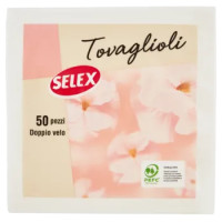 Selex Tovaglioli 2 Veli 38x38 Cm Bianchi 50 Pezzi