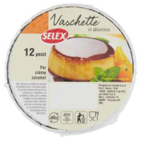 Selex Contenitori In Alluminio Rotondi Diametro 8,5x3,5 Cm 12 Pezzi