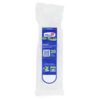 DOpla Re-Usable Posate In Plastica Forchette Trasparente 20 Pz