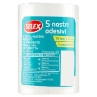 Selex Nastro Adesivo 15 Mm x 33 m Trasparente 5 Pezzi