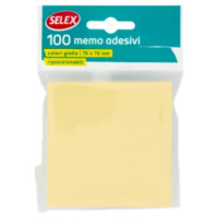 Selex Memo Adesivi Formato Mm 76 X 76 Gialli 100 Pezzi