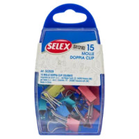 Selex Molle Doppia Clip Colorate 15 Pezzi