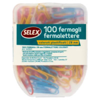 Selex Fermagli Colorati 28 Mm 100 Pezzi