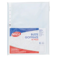 Selex Buste Per Archivio In Polipropilene Goffrate Con Fori Universali 50 Pezzi