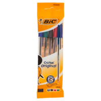 Bic Cristal Original 1.0 Mm 2 Blu 1 Nera 1 Rossa 1 Verde