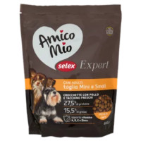 Selex Amico Mio Expert Cane Adulto Di Taglia Mini/Small Crocchette Con Pollo e Tacchino Freschi 800g