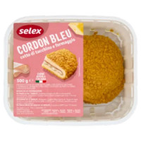 Selex Cordon Bleu Con Cotto Di Tacchino e Formaggio 4 Porzioni 500 g