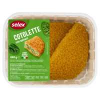 Selex Cotoletta Di Tacchino e Pollo Con Spinaci 4 Porzioni 440 g