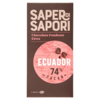 Selex Saper Di Sapori Cioccolato Fondente Extra Cacao 74% Ecuador 100 g
