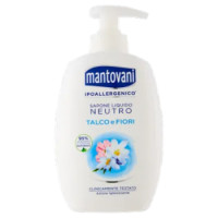 Mantovani Sapone Liquido Neutro Talco e Fiori 300 Ml