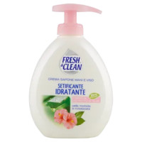 Fresh & Clean Crema Sapone Mani e Viso Setificante Idratante Hibiscus Estratto Di Aloe 300 Ml